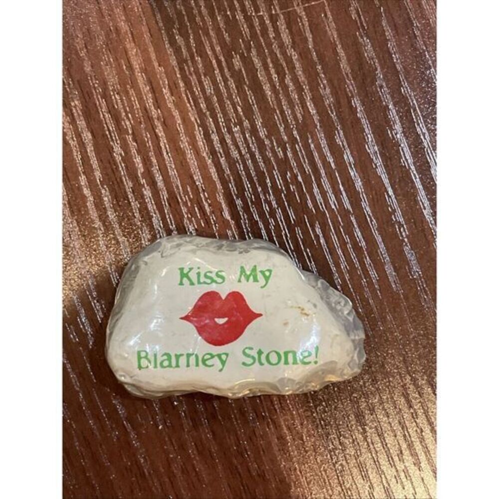 Enesco Kiss My Blarney Stone Vintage Resin Brooch Tack Pin